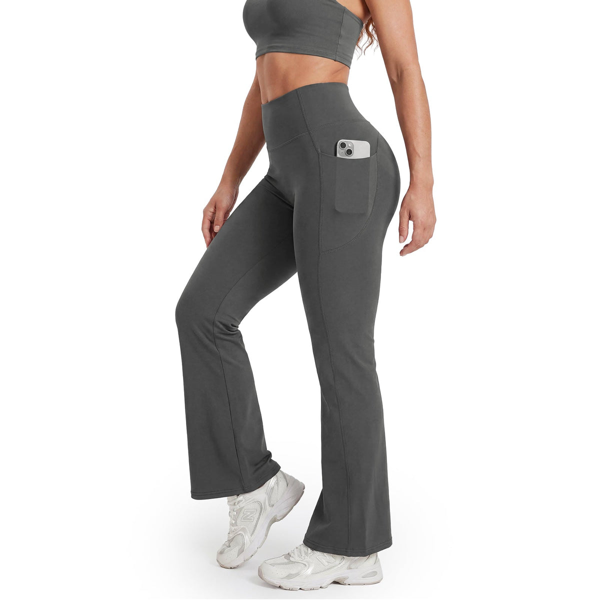 Advoce™ High-Waisted Tummy Control Pocket Flare Leggings
