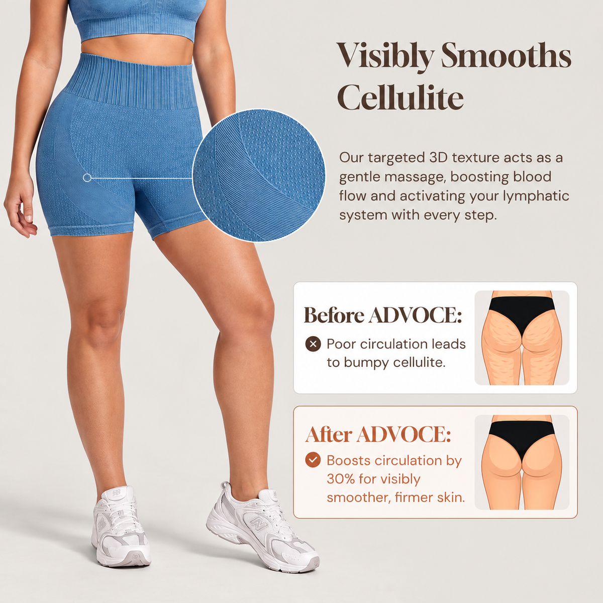 Advoce™ Sand Wash Booty Shorts
