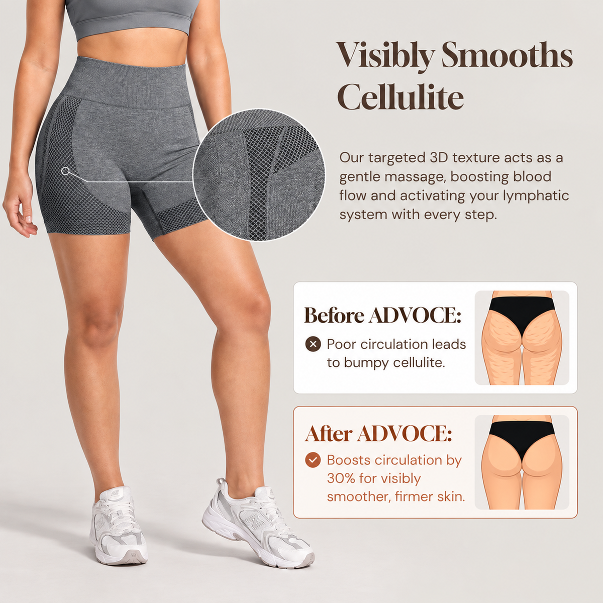 Advoce™ High-Waisted Compression Booty Shorts