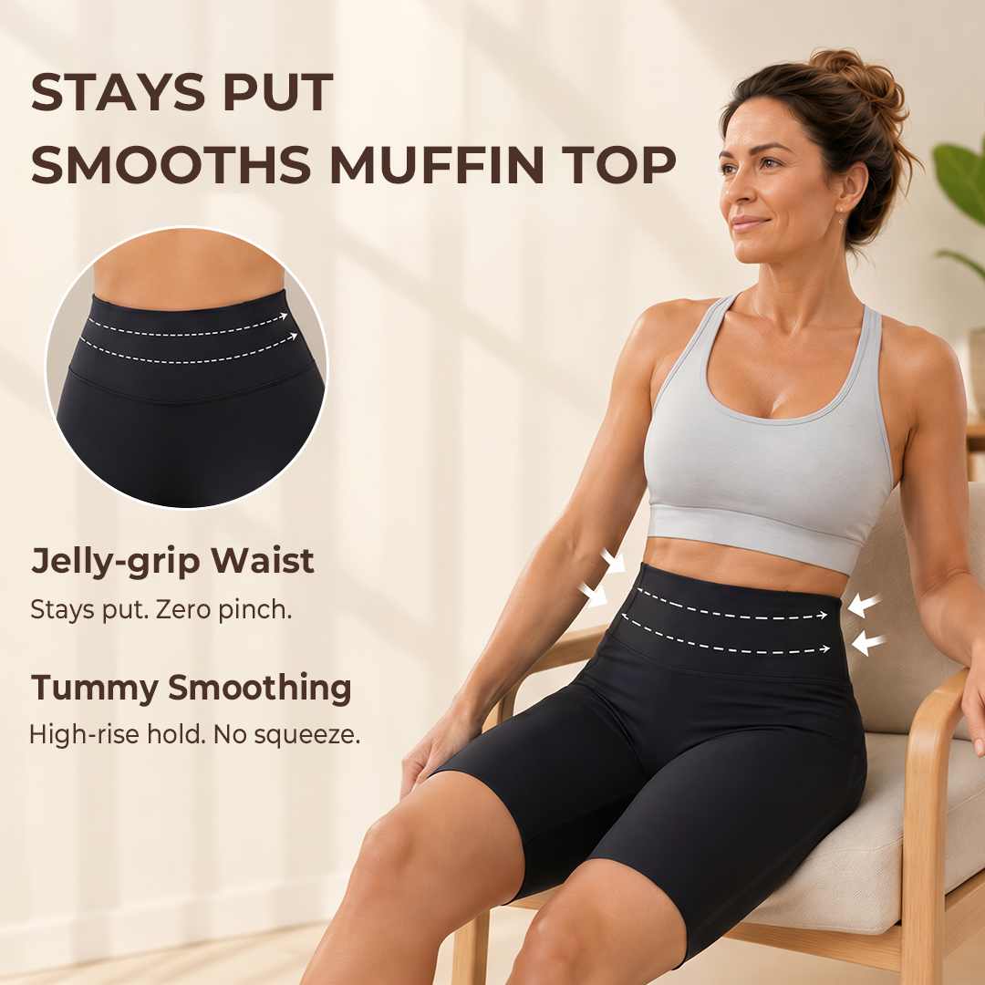 Advoce™ "No-Squeeze" Jelly-Grip 5" Sculpting Shorts (Tummy Smoothing & Anti-Chafe)