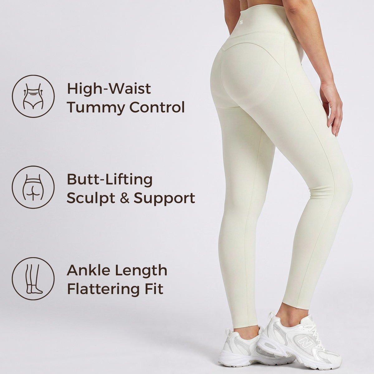 Advoce™ Effortless Shape High-Waisted Ankle Length Sculpt Leggings